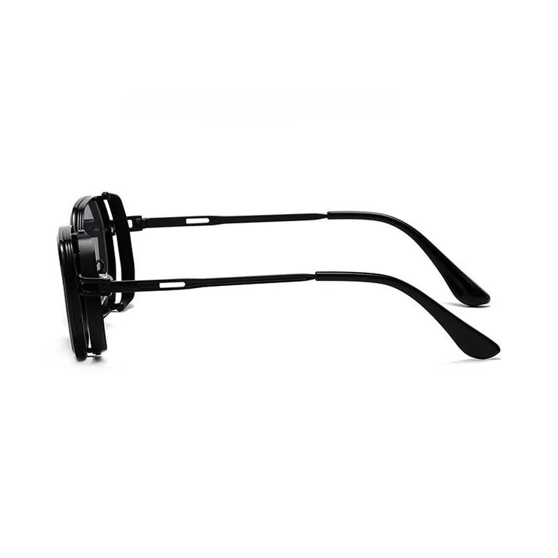 Oval Steampunk Sunglasses Aluminum Alloy Frame Polarized Lens – Flint