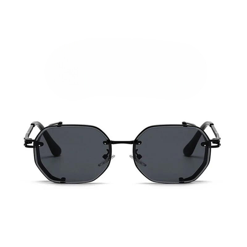 Oval Steampunk Sunglasses Aluminum Alloy Frame Polarized Lens – Flint