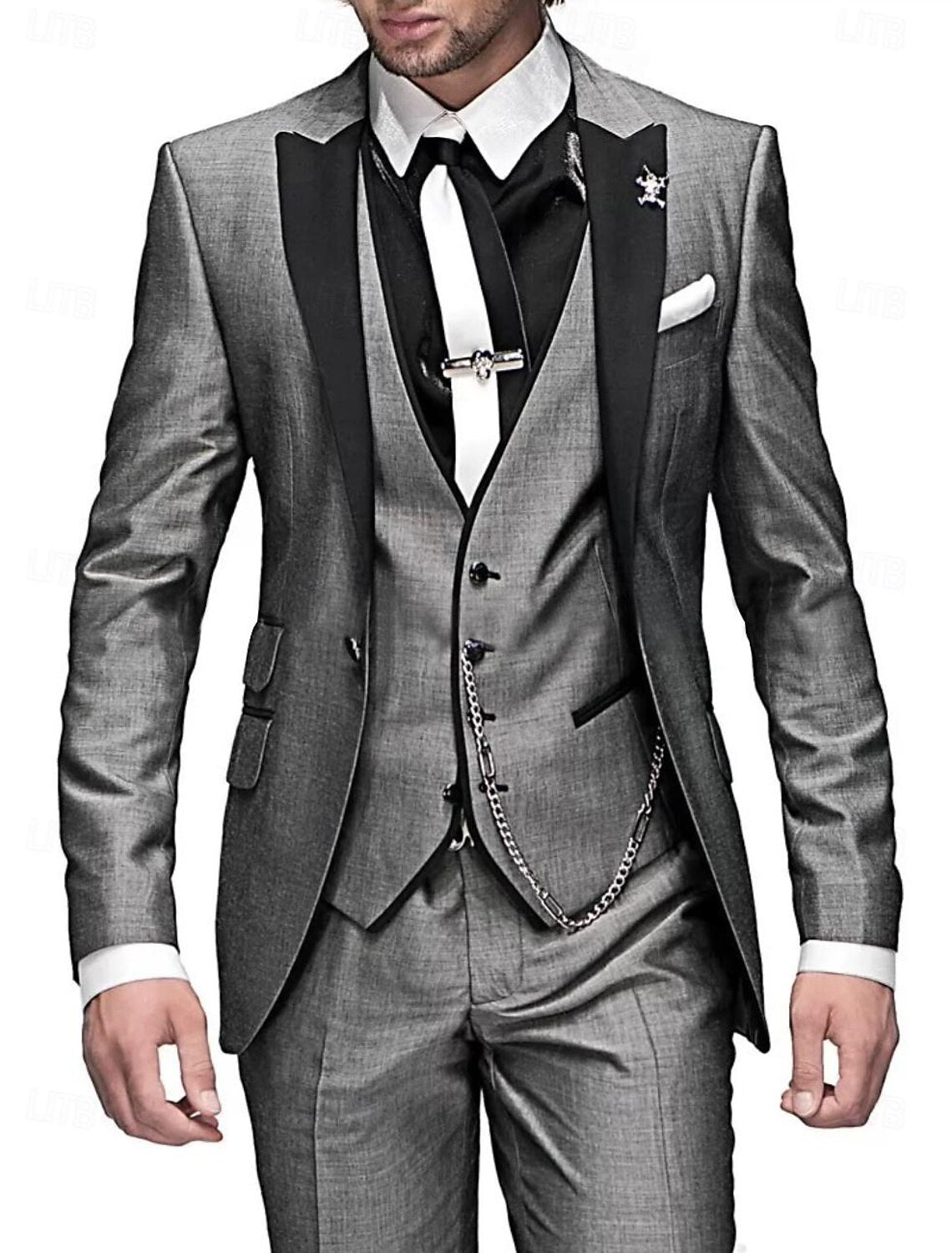 3-Piece Men's Suit Set Blazer Waistcoat Trousers – Darro