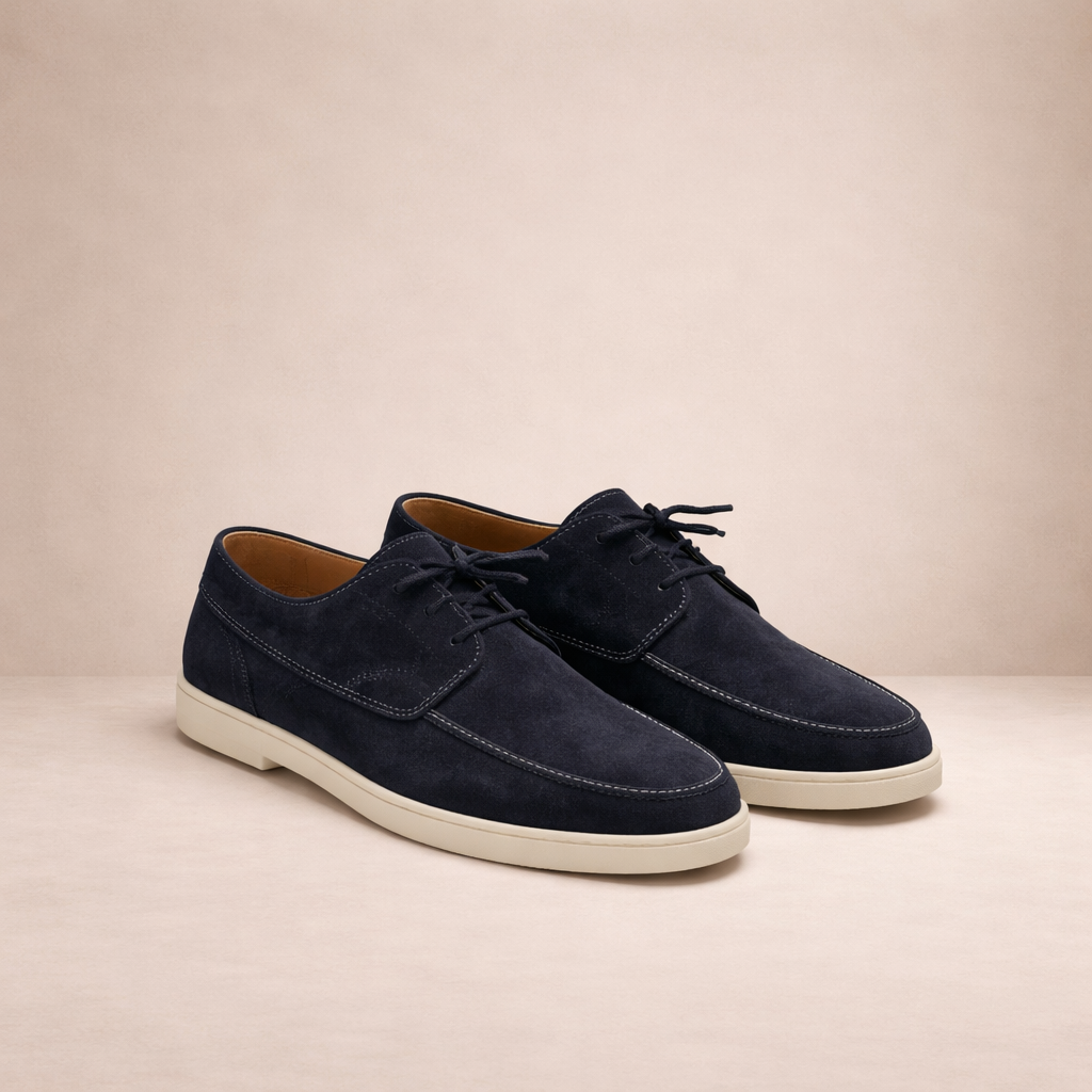 Suede Lace-Up Loafer Closed Toe Dress Shoe – Witaro