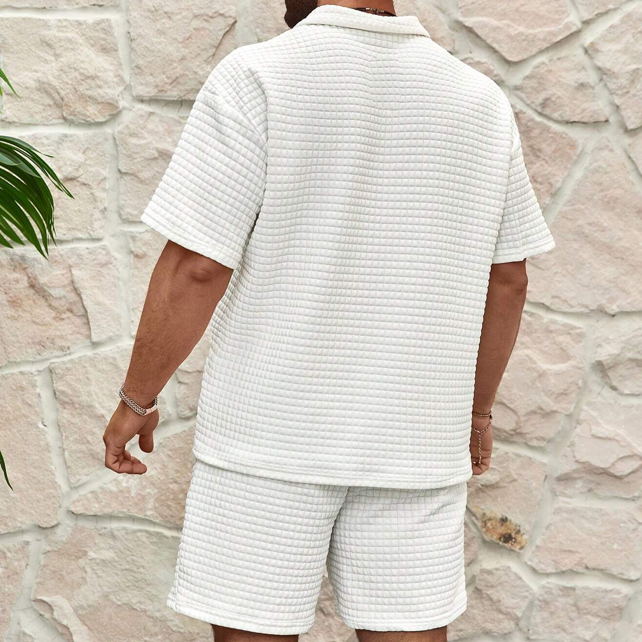 Half-Zip Polo & Shorts Set Cotton Blend Coordinated – Volta