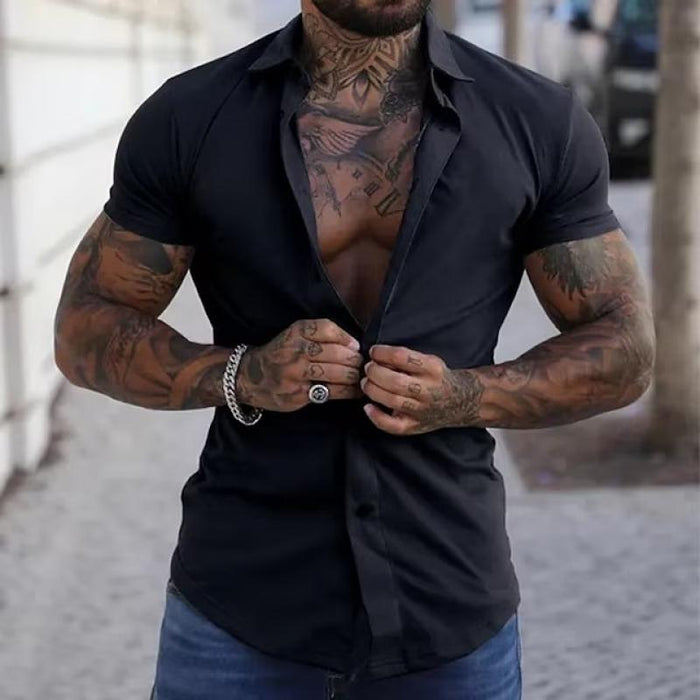 Muscle Fit Short Sleeve Shirt Moisture-Wicking Breathable – Arlo