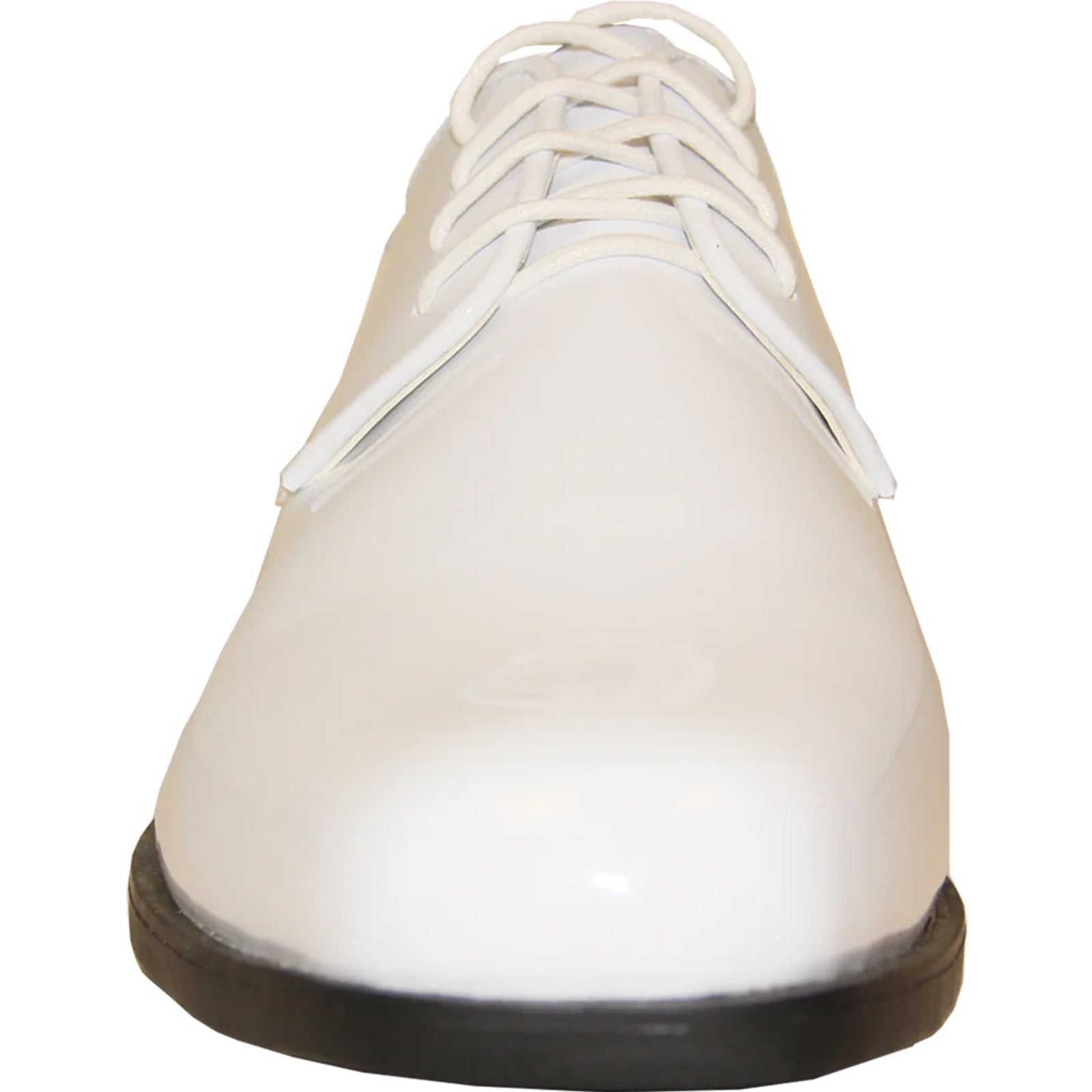 Patent Leather Tuxedo Dress Shoe Square Toe Lace-Up White – Malvo