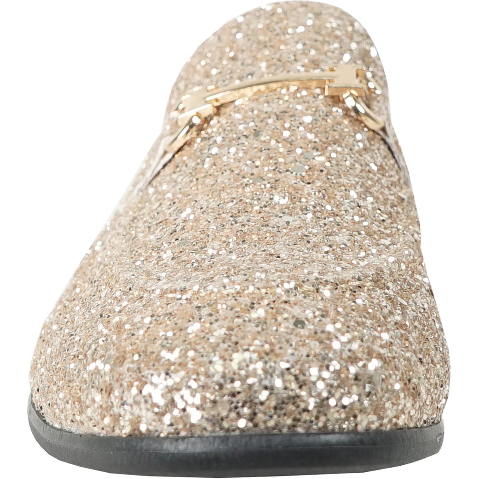 Sequin Glitter Loafer Buckle Detail Full-Size Range Gold – Glaro