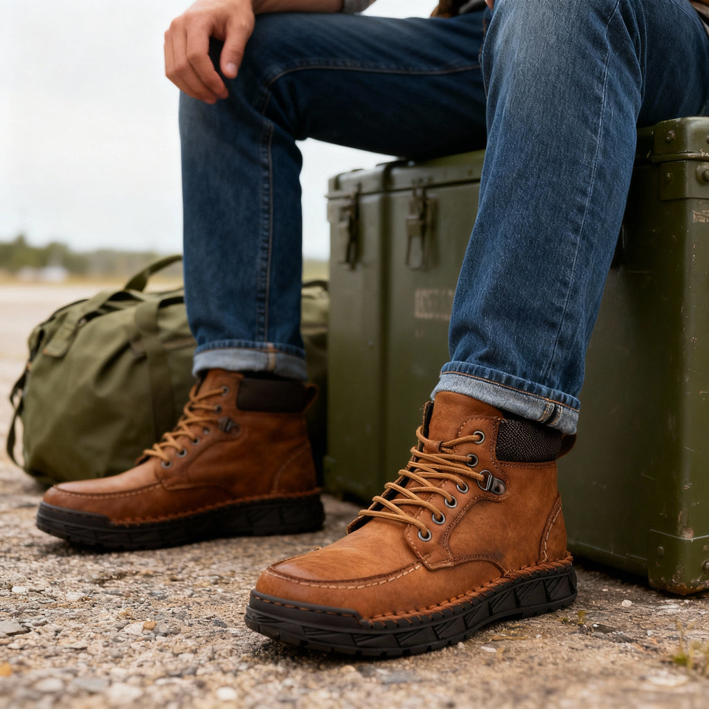 Boot Tough Upper Storm Welt Stitching Anti-Slip Sole – Mavro
