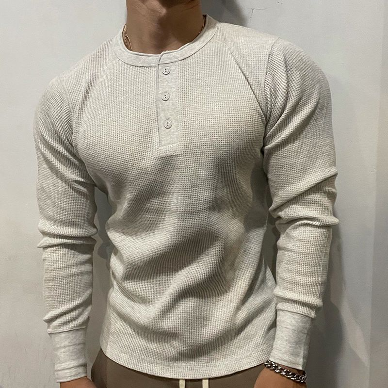 Henley Waffle Knit Heavyweight Slim-Fit Shirt – Drift