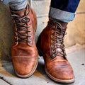 Men's Lace-Up Distressed Leather Ankle Boot – Garve