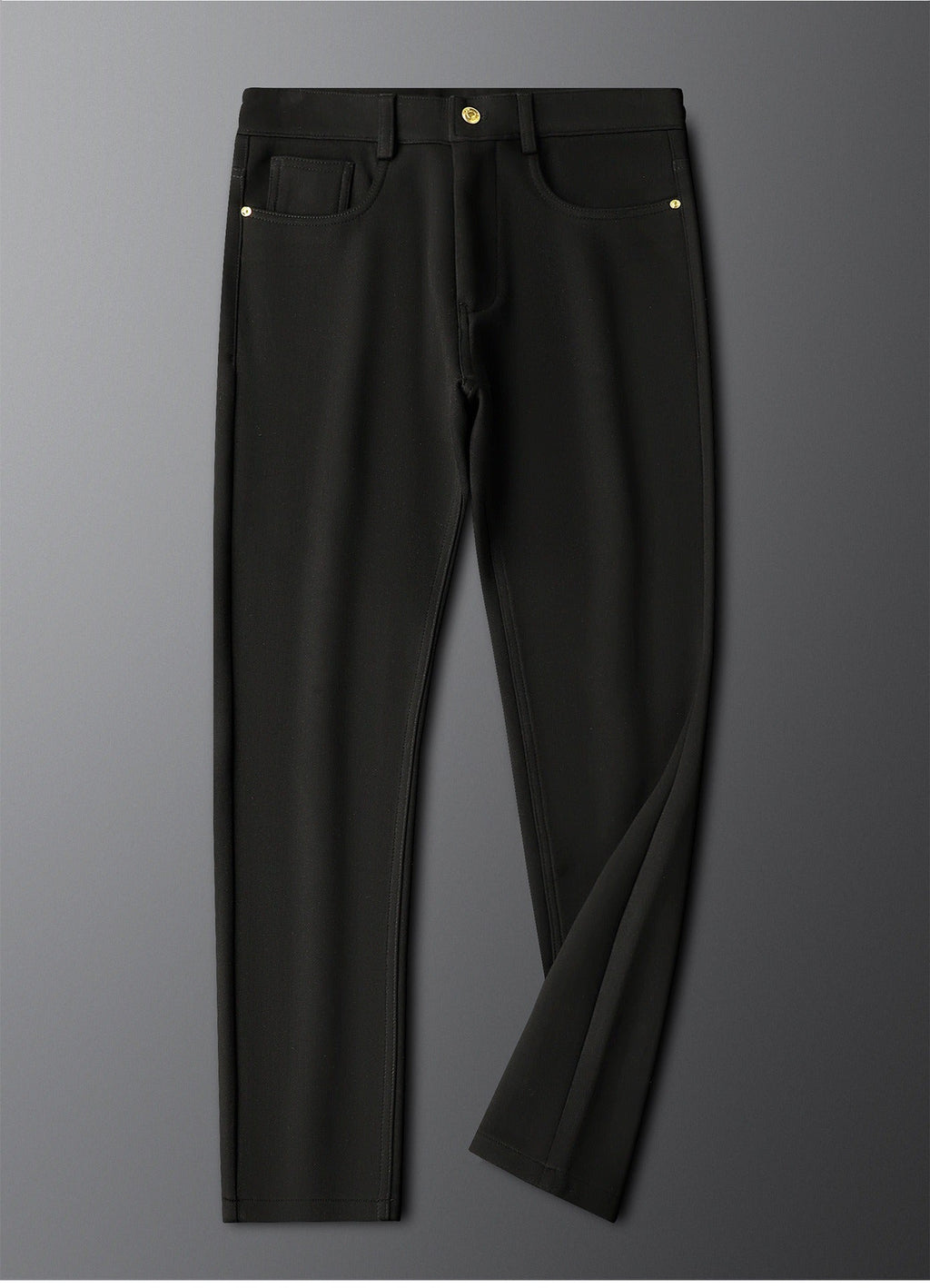 Herringbone Tailored Trousers Tonal Crest Embroidery Leather Patch – Birch