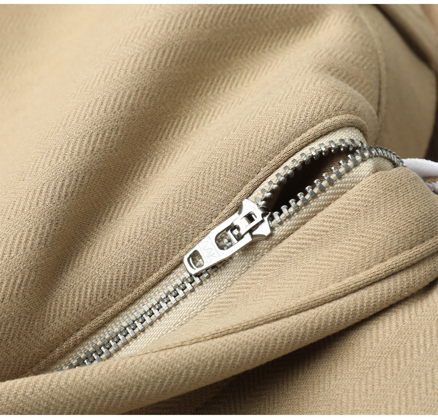 Herringbone Tailored Trousers Tonal Crest Embroidery Leather Patch – Birch