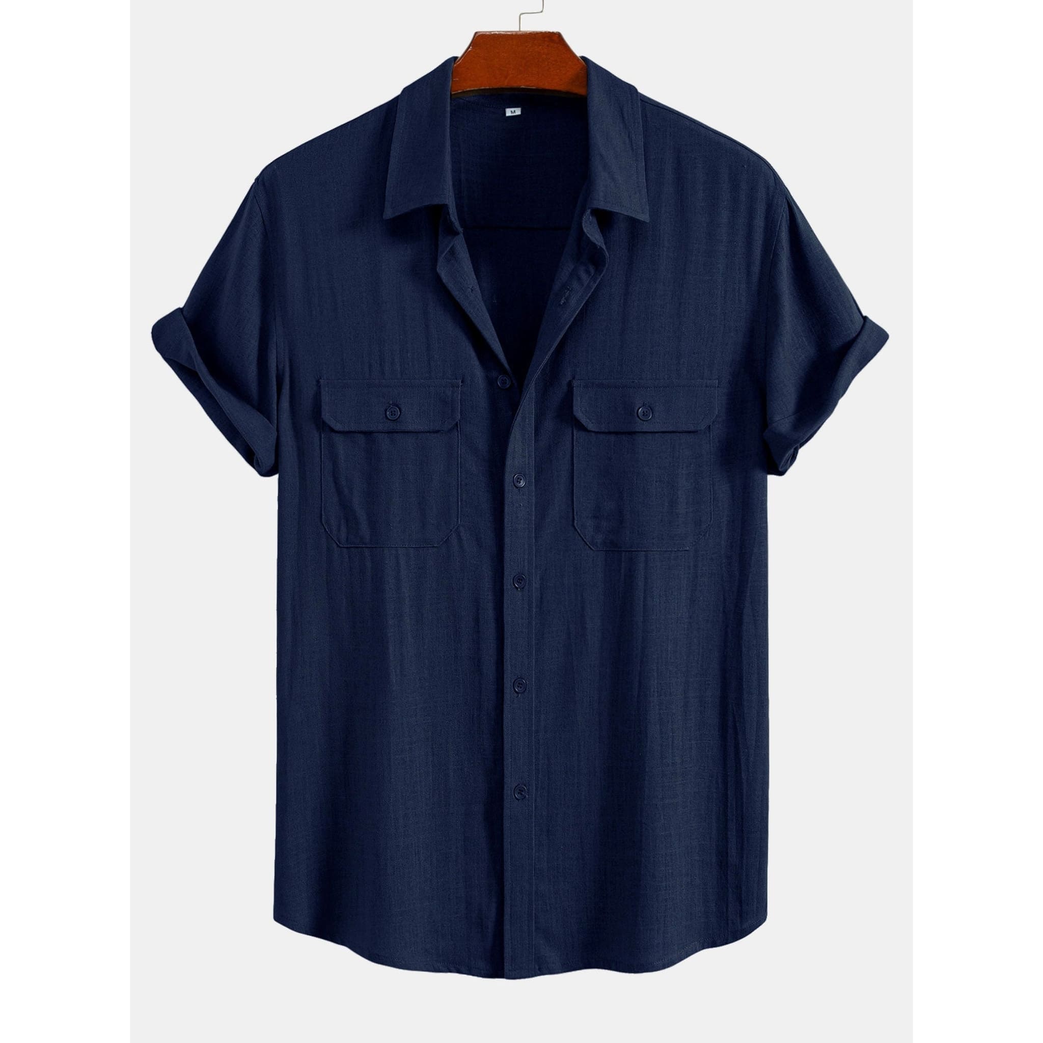 Linen Pants Men Utility Shirt Set 2-Piece Smart Casual – Raxo