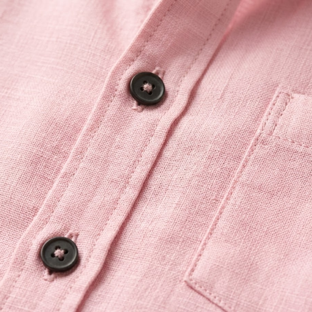 Linen Shirt Men Long Sleeve and Trousers Set Band Collar – Ranso