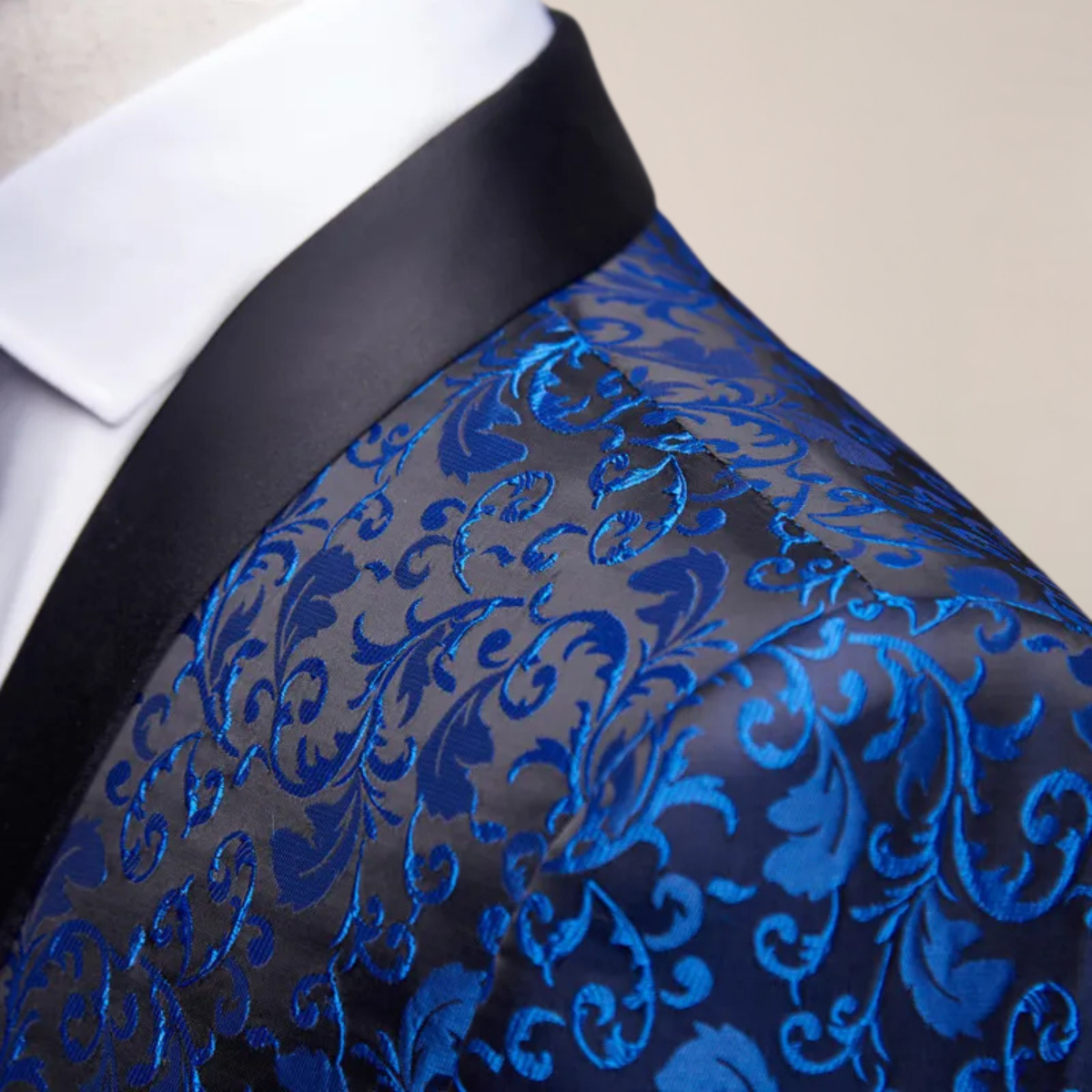 Mens Blazer Embroidered Tuxedo Satin Lapel Slim Fit – Torcan