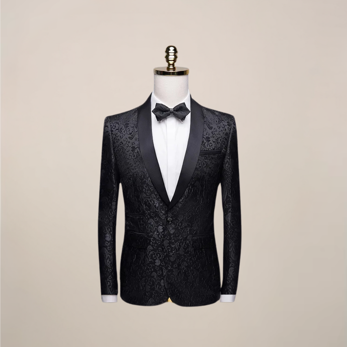 Mens Blazer Embroidered Tuxedo Satin Lapel Slim Fit – Torcan