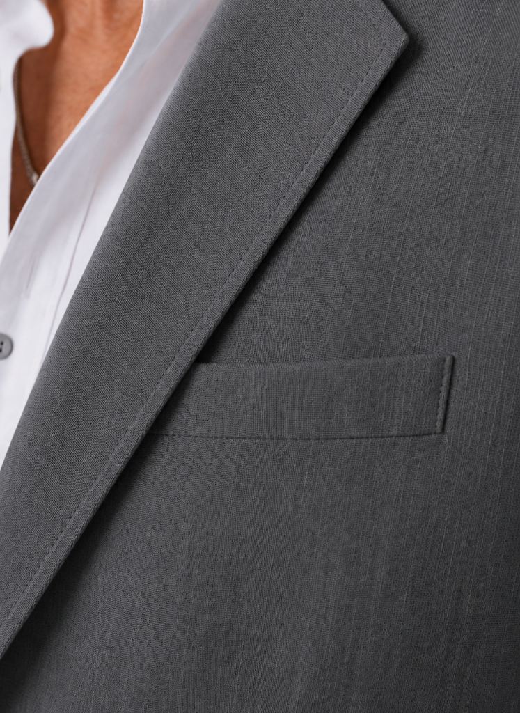 Mens Blazer Linen-Blend Tailored Smart Casual Lightweight – Senro