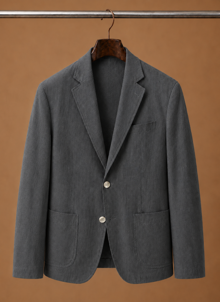 Mens Blazer Linen-Blend Tailored Smart Casual Lightweight – Senro