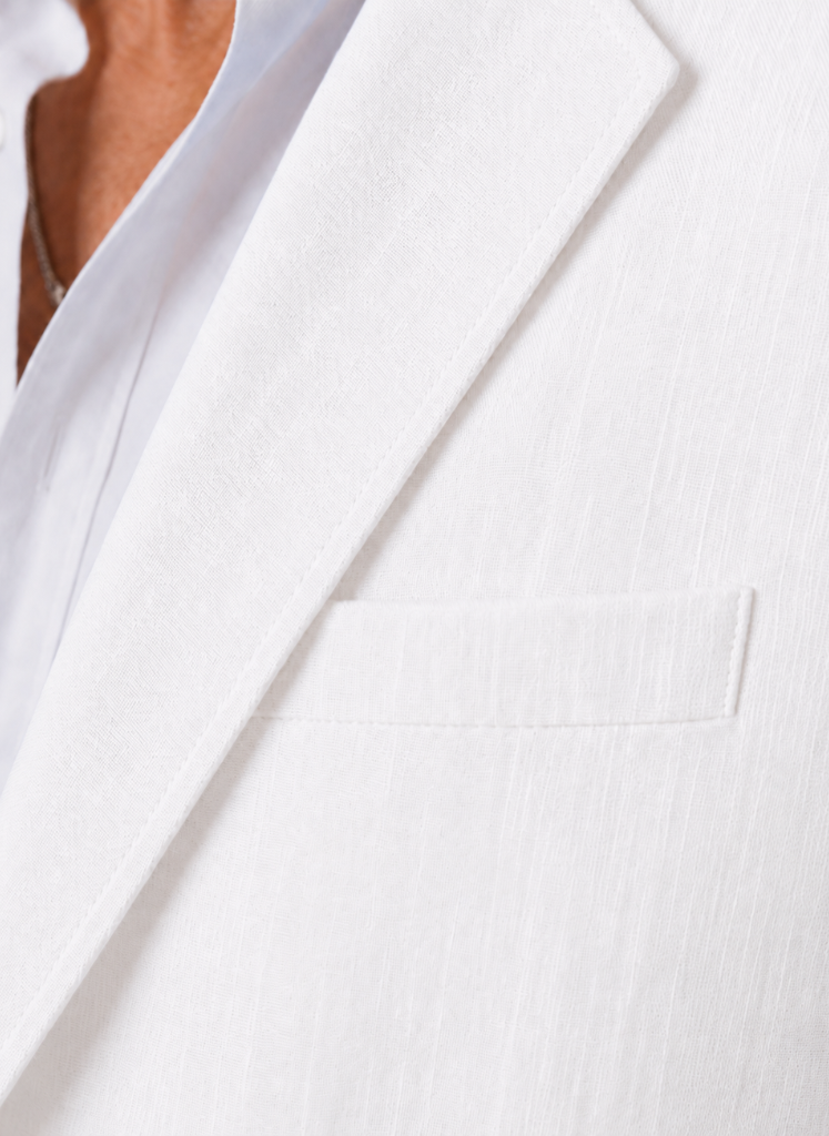 Mens Blazer Linen-Blend Tailored Smart Casual Lightweight – Senro