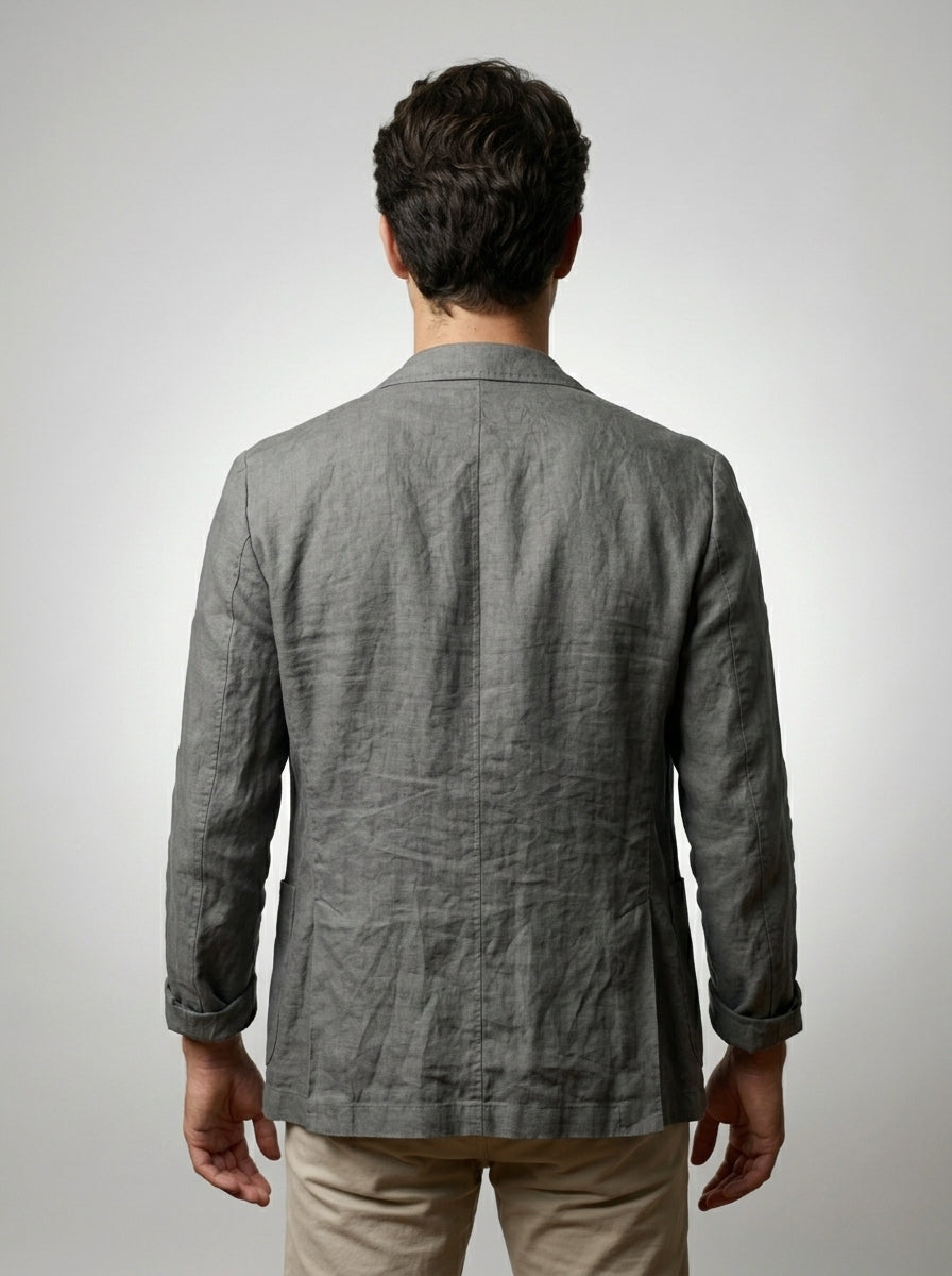 Mens Blazer Linen Notch Lapel Two-Button – Ravello