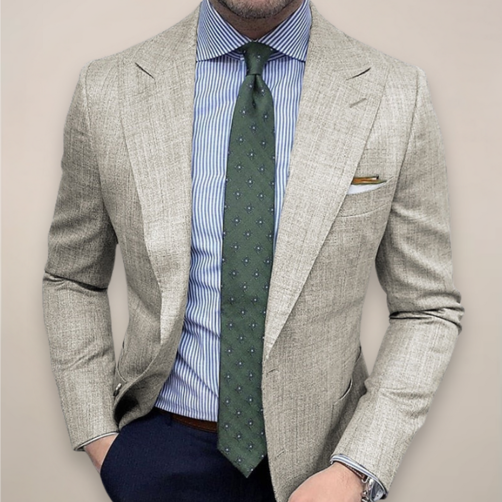 Structured lightweight blazer in light gray – TARLANO