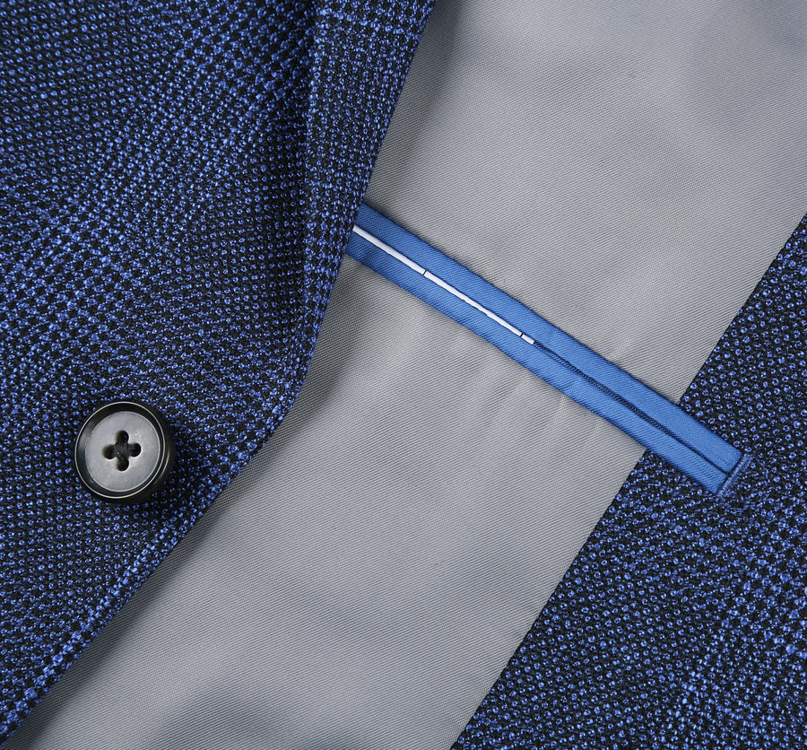 Mens Blazer Windowpane Plaid Classic Fit Sport Coat Navy – Dorval
