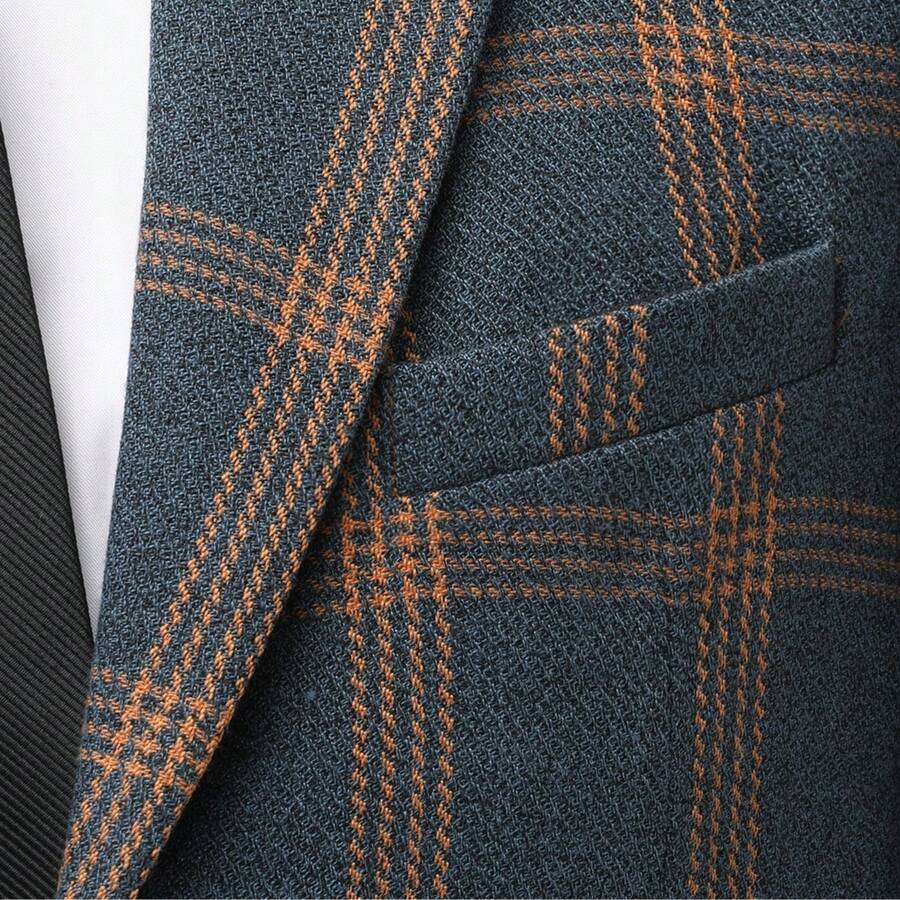 Men's Checkered Suit Set Slim Fit Blazer and Trousers – Valvo