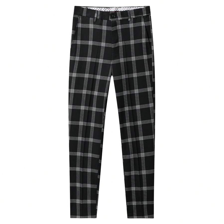 Men's Checkered Suit Set Slim Fit Blazer and Trousers – Valvo