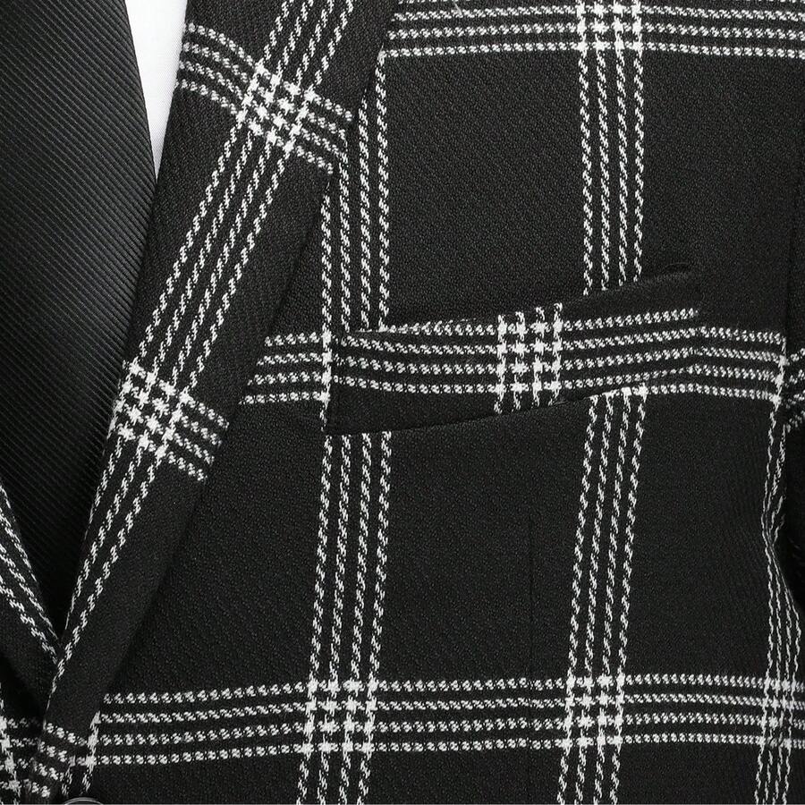 Men's Checkered Suit Set Slim Fit Blazer and Trousers – Valvo