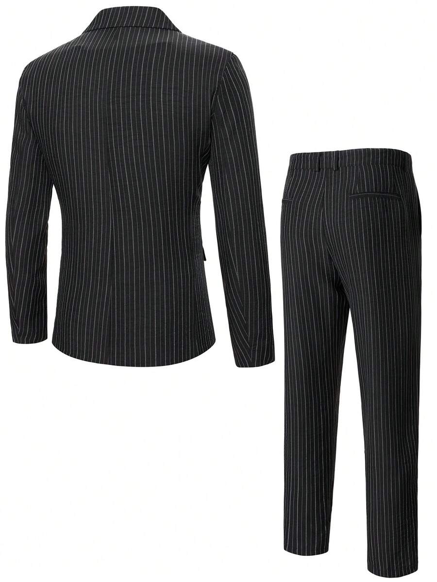 Mens Co Ord Set Contrast Lapel Blazer Waistcoat Trousers – Ranvel
