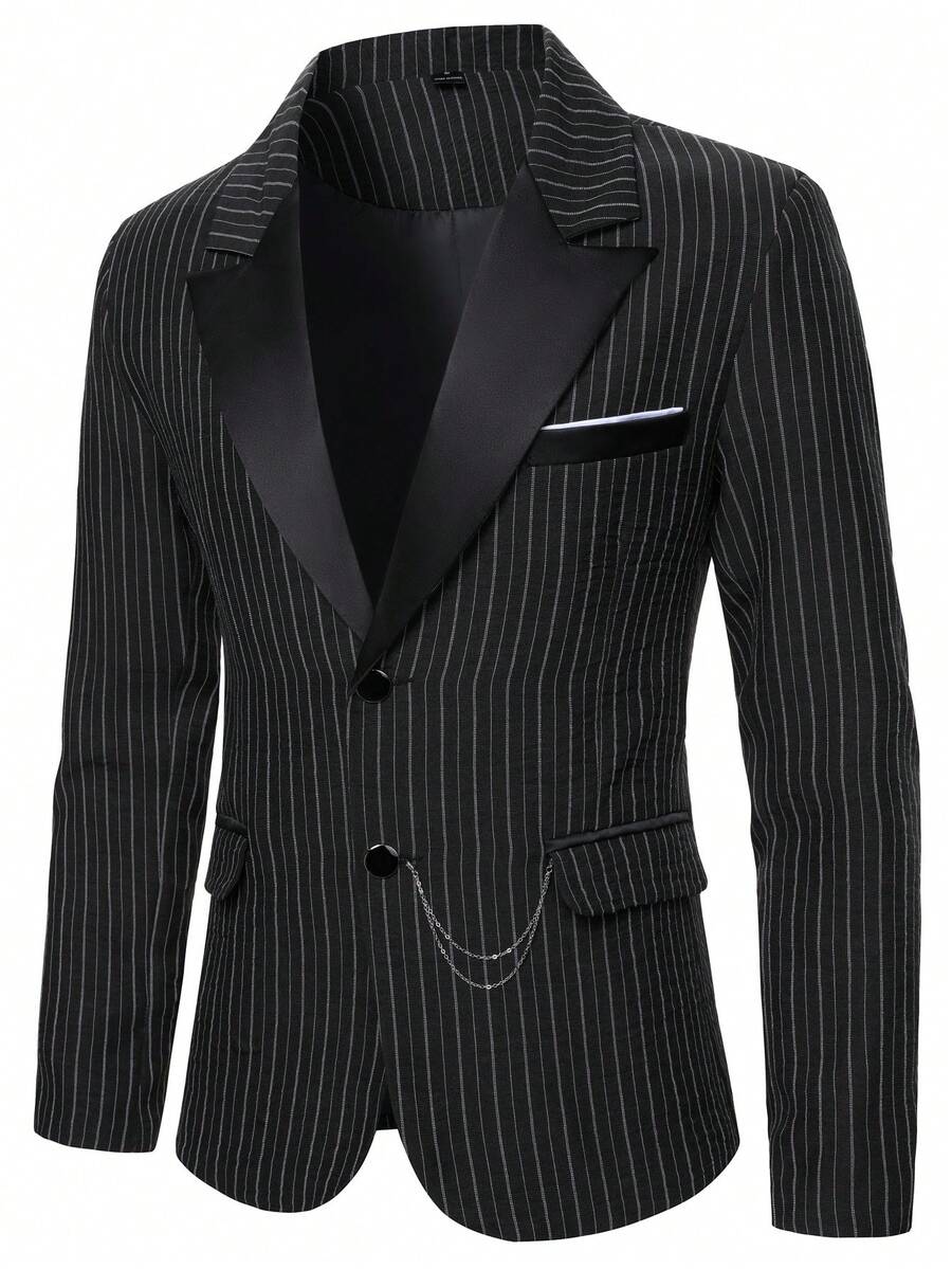 Mens Co Ord Set Contrast Lapel Blazer Waistcoat Trousers – Ranvel