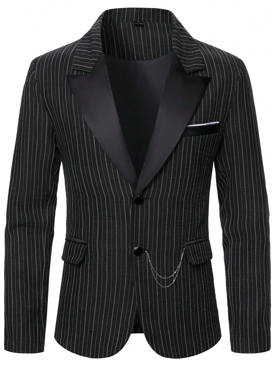 Mens Co Ord Set Contrast Lapel Blazer Waistcoat Trousers – Ranvel