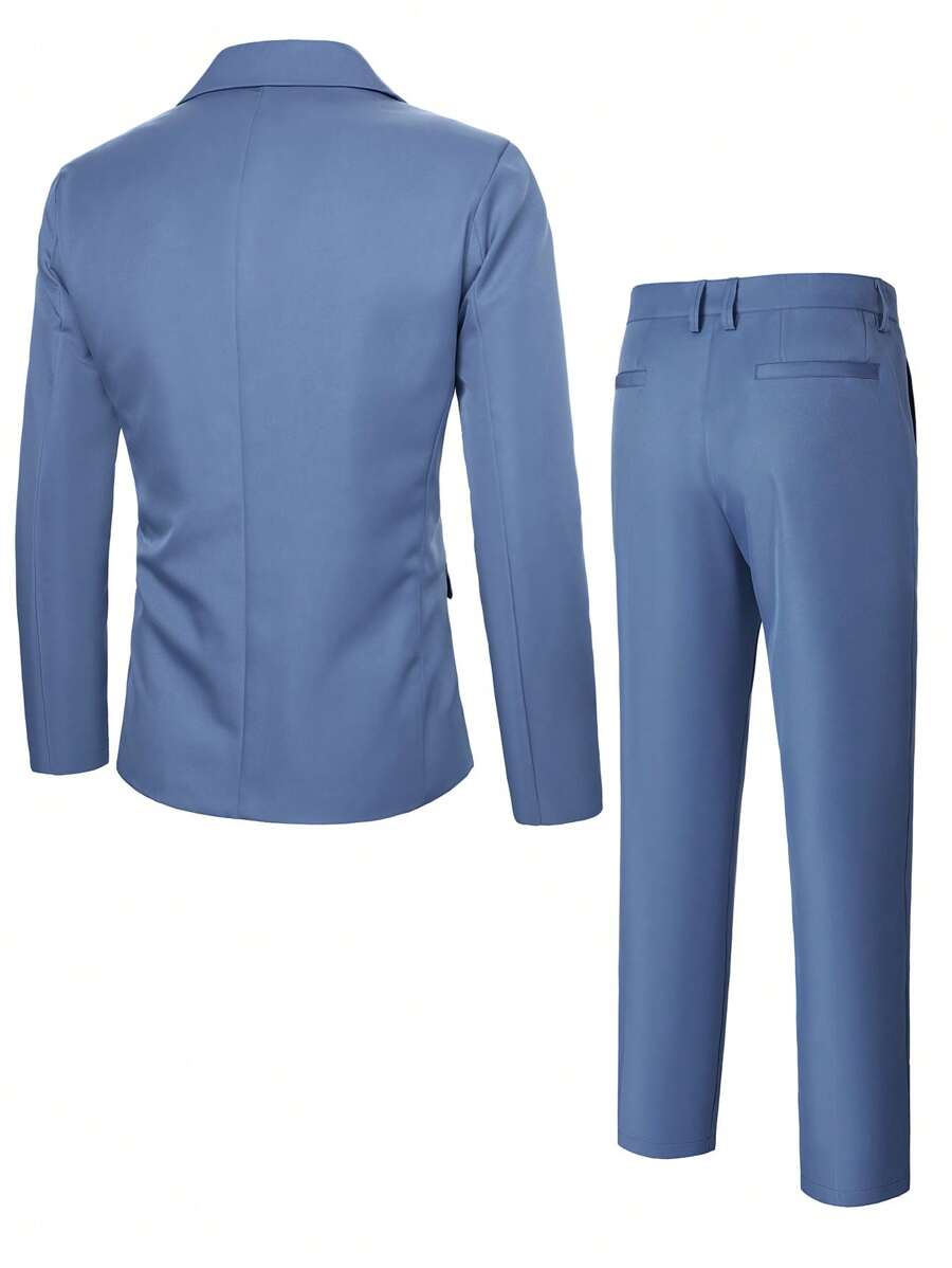 Mens Co Ord Set Contrast Lapel Blazer Waistcoat Trousers – Ranvel