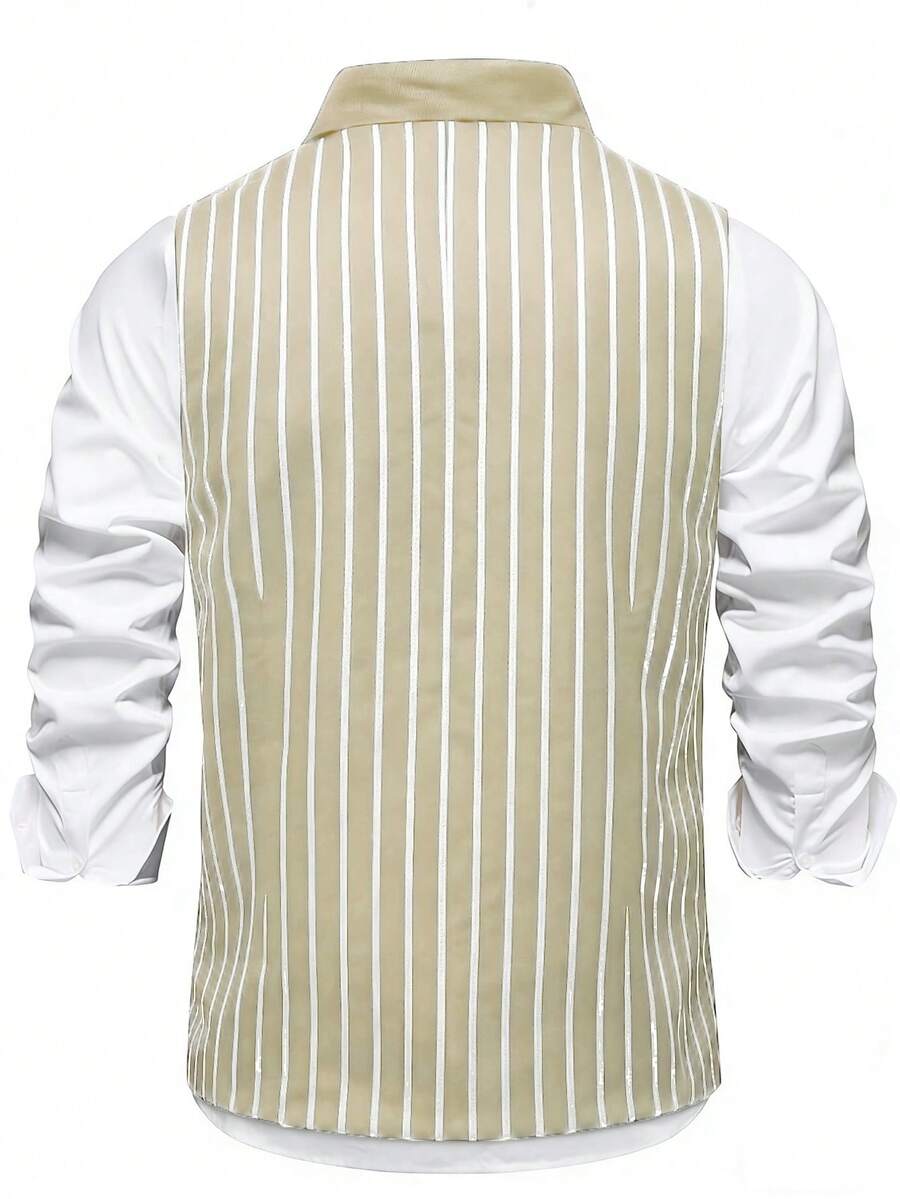 Men's Double-Breasted Suit Vest Slim Fit Sleeveless – Ranso