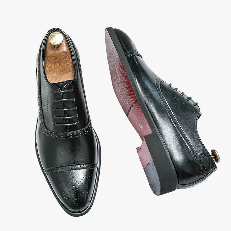 Cap-Toe Oxford Shoes Lace-Up Brogue Detail – Arch
