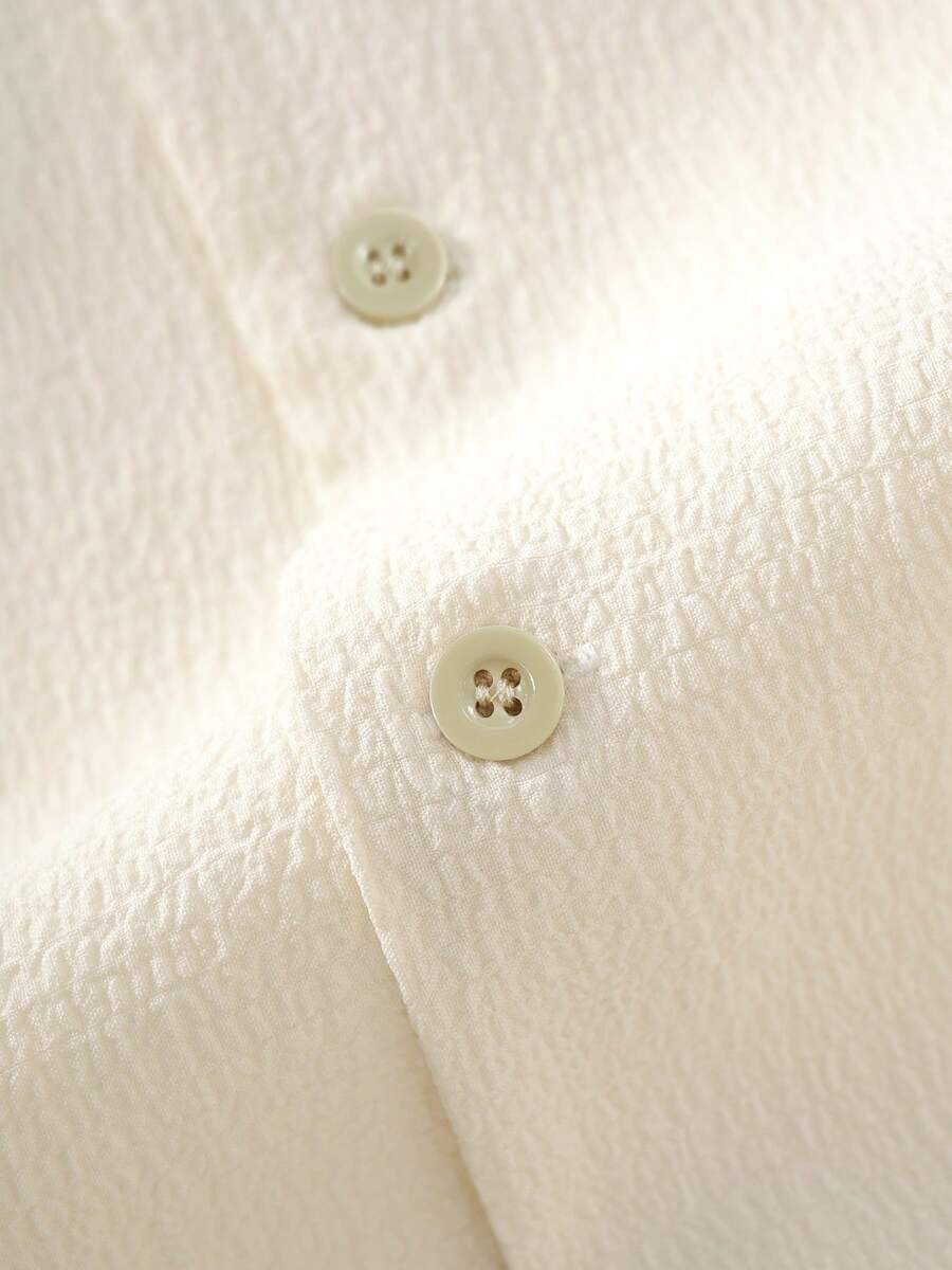 Mens Pant and Shirt Set Jacquard Short Sleeve Button-Up – Vornel
