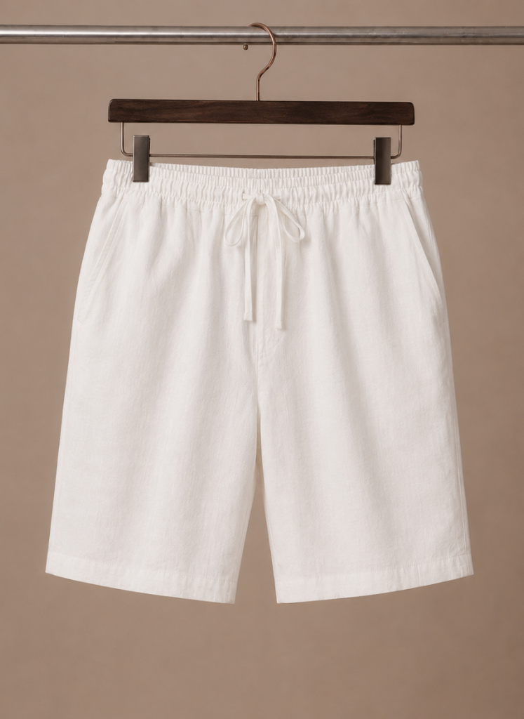 Cotton linen shorts relaxed fit – TARLANO