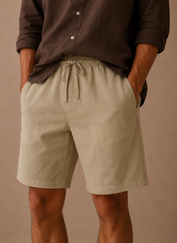 Mens Pant Short Cotton Linen Relaxed Fit – Lindon