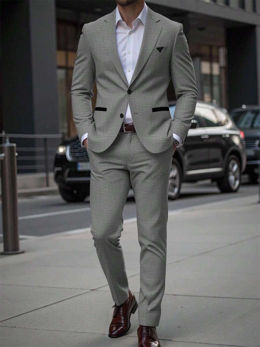 Mens Pant Suit 2-Piece Blazer Set Regular Fit – Nalven