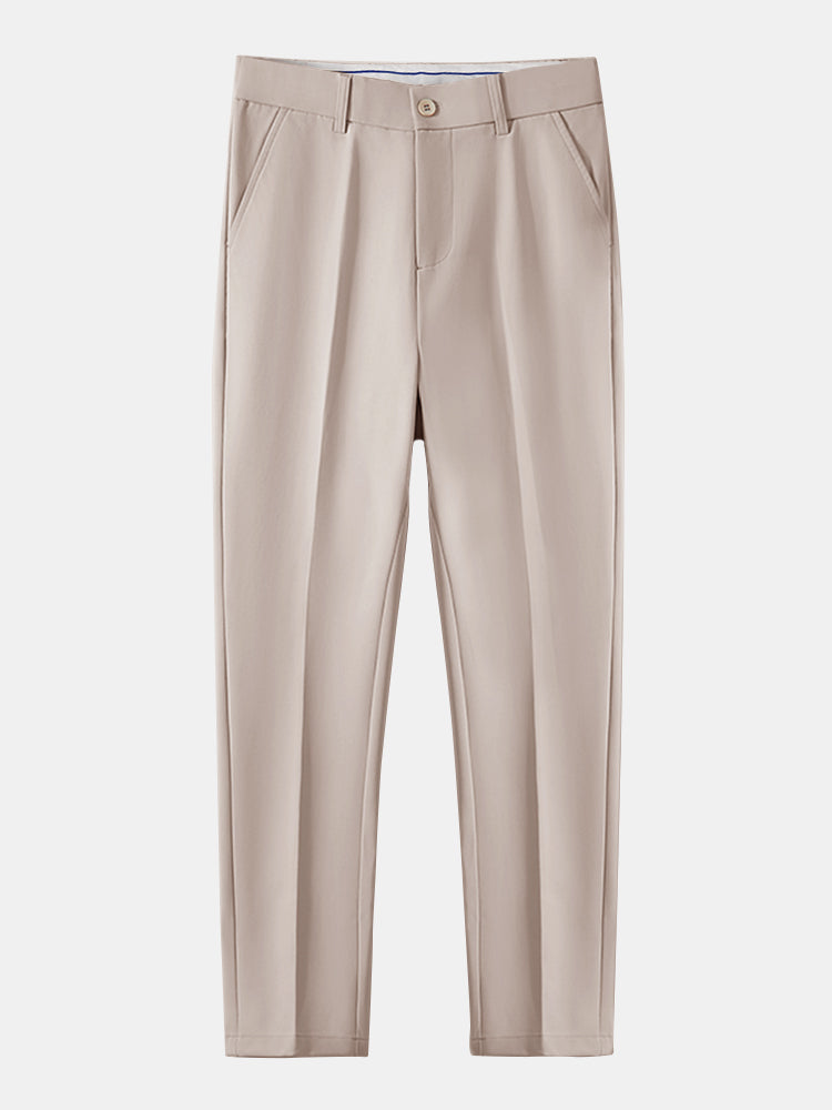 Mens Pant & Waffle Polo Set Slim Tapered 2-Piece Smart Casual – Daxel