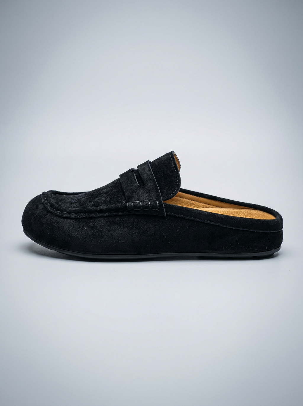 Men's Penny Mule Loafer Soft Touch Fabric Platform Sole – Monvel