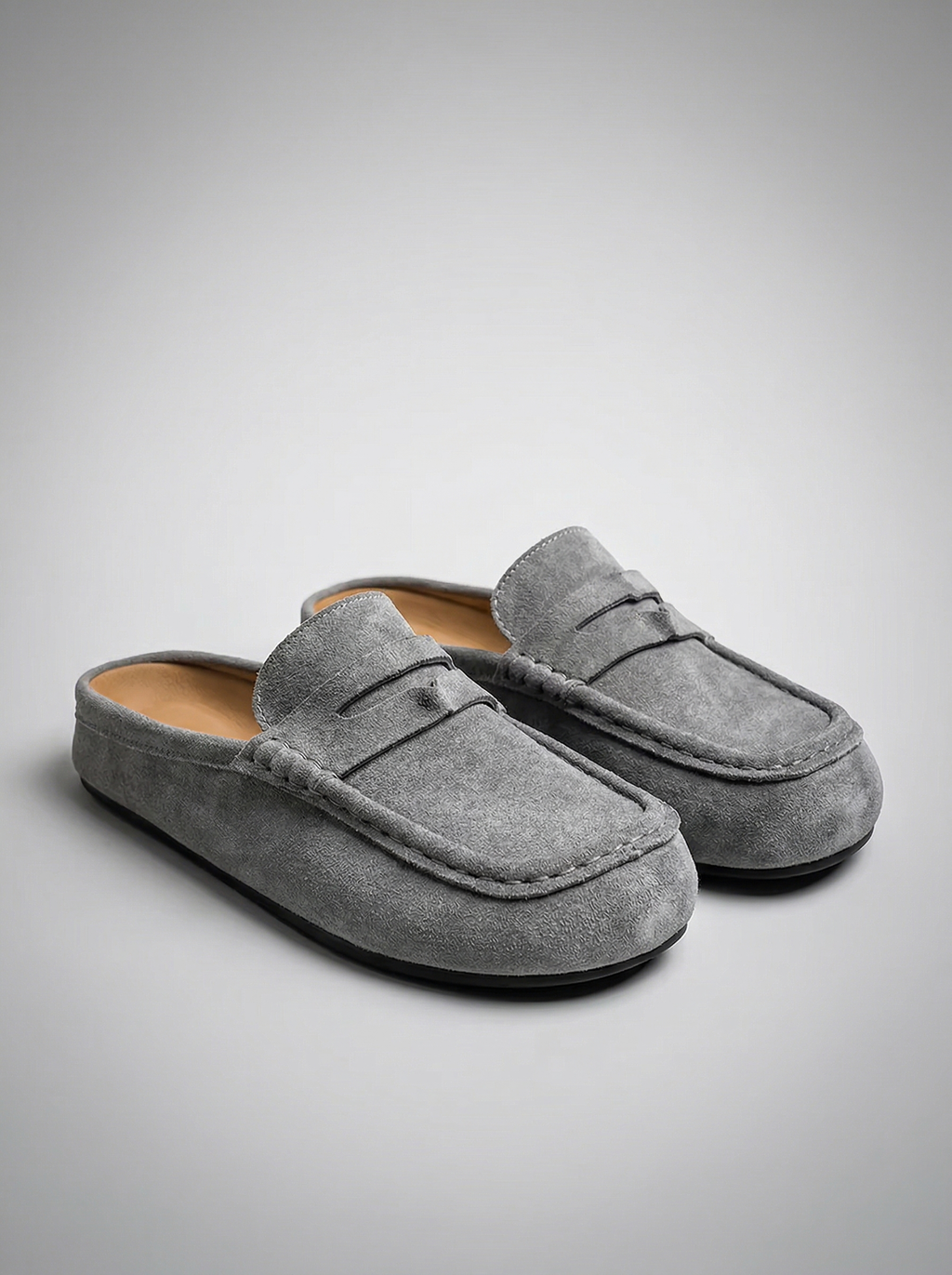 Men's Penny Mule Loafer Soft Touch Fabric Platform Sole – Monvel