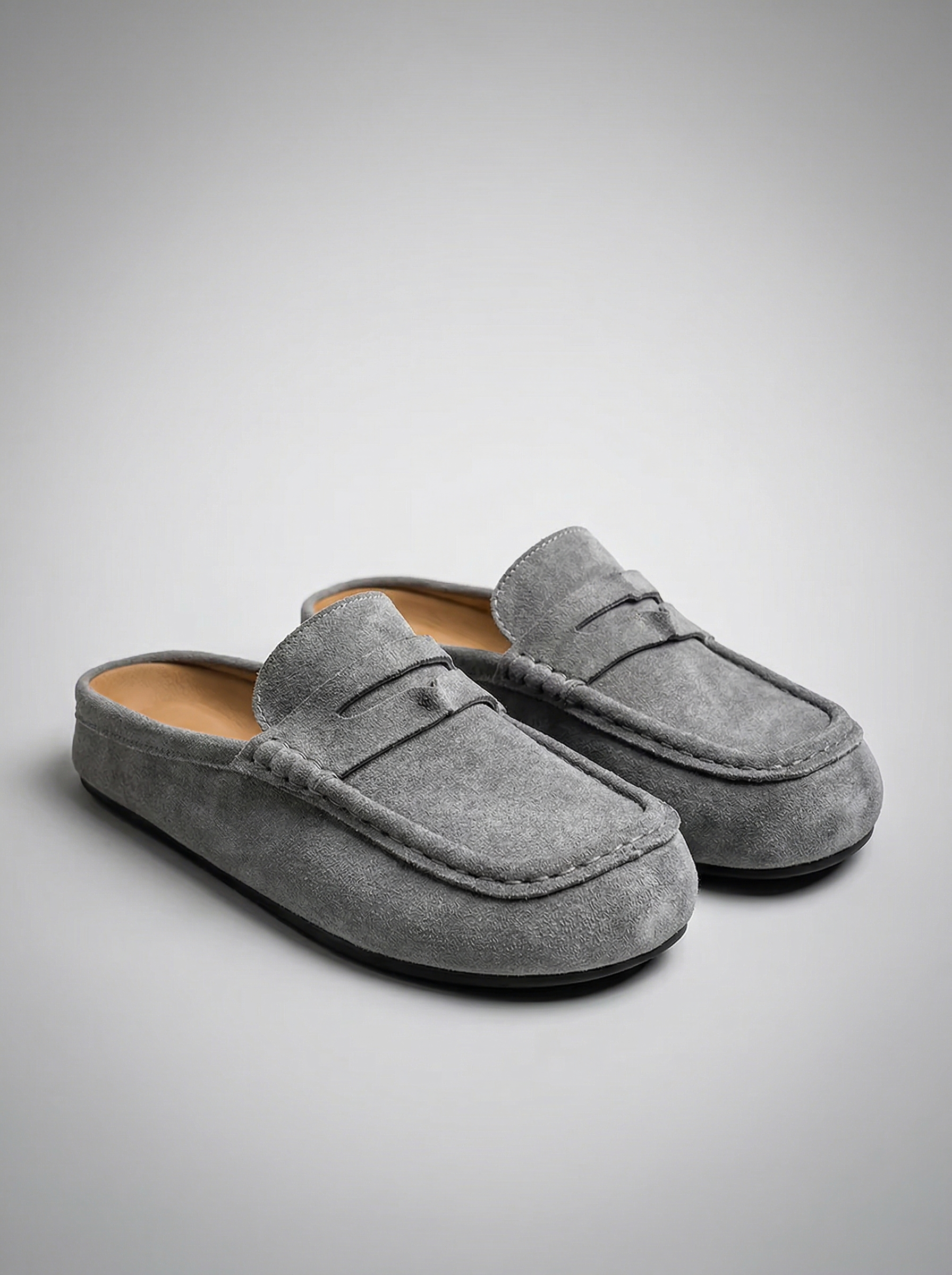 Men's Penny Mule Loafer Soft Touch Fabric Platform Sole – Monvel