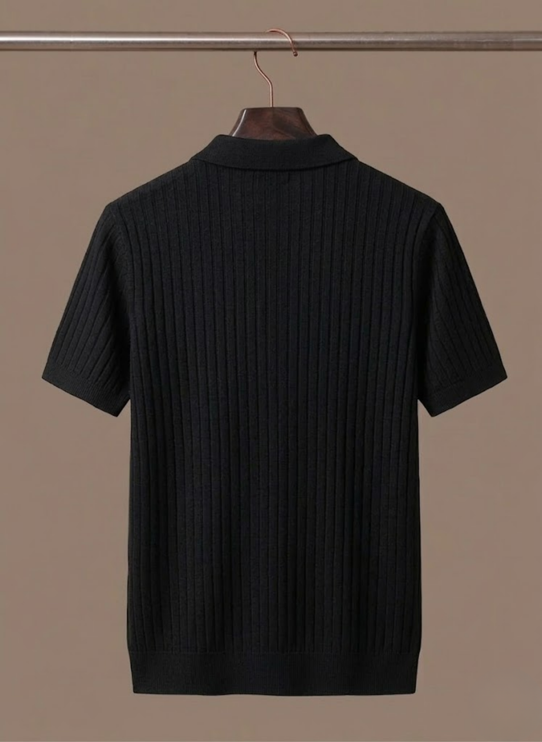 Mens Polo Shirt Striped Knit Short Sleeve – Senro