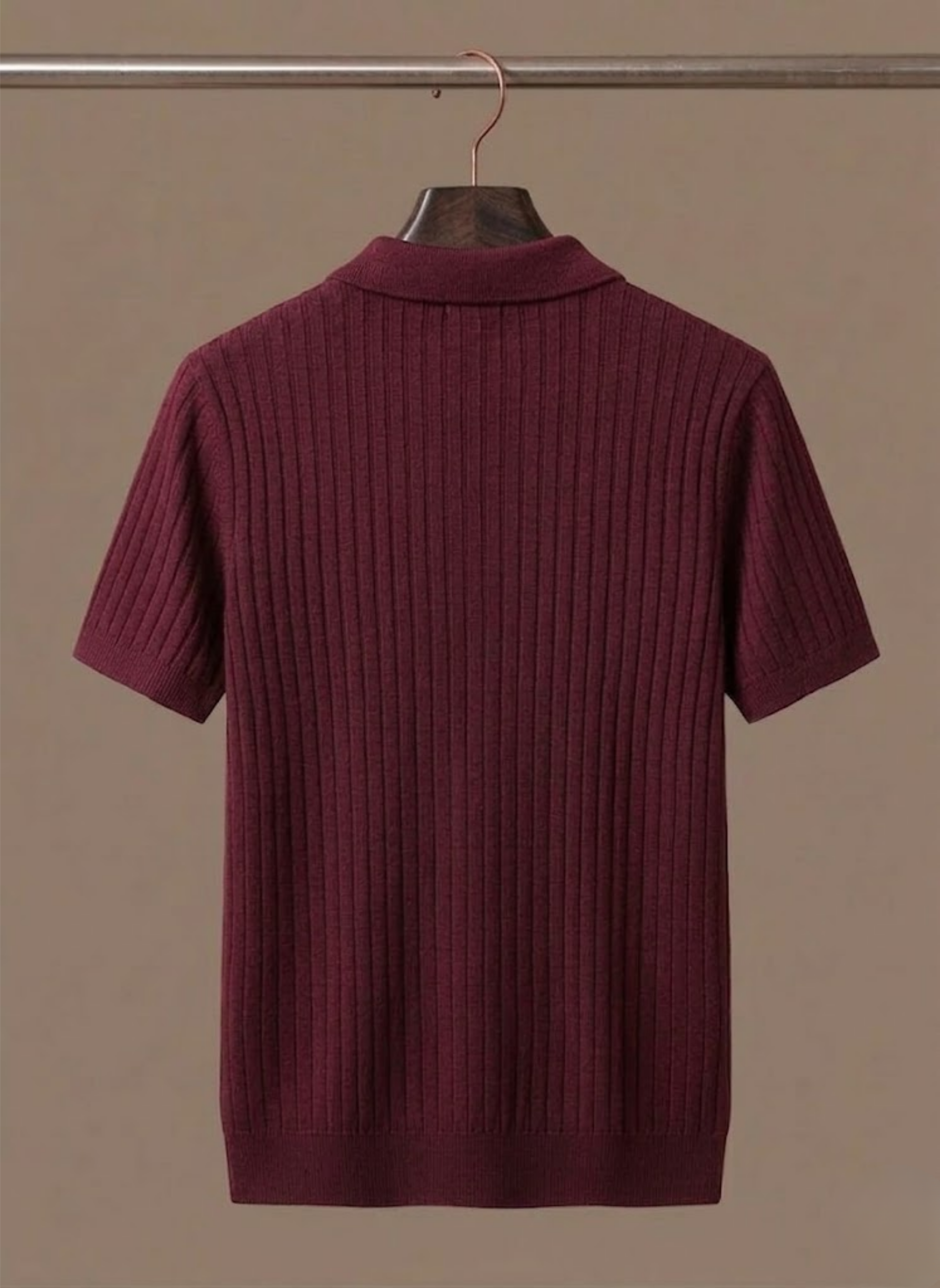 Mens Polo Shirt Striped Knit Short Sleeve – Senro