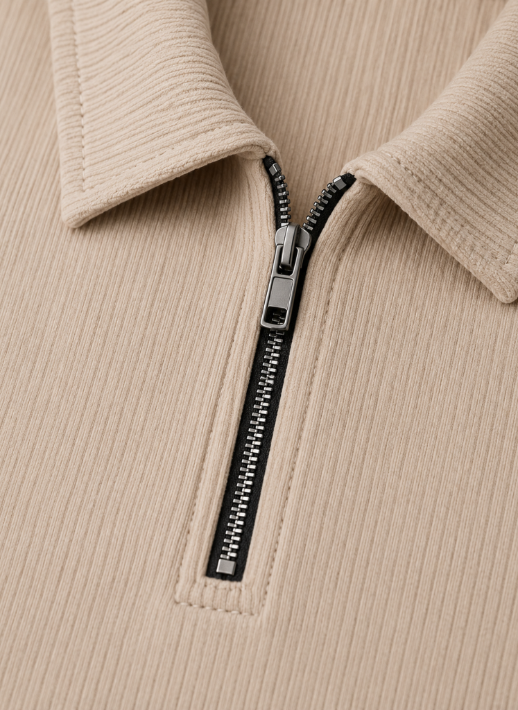 Mens Short and Polo Ribbed Matching Set Quarter-Zip – Linver