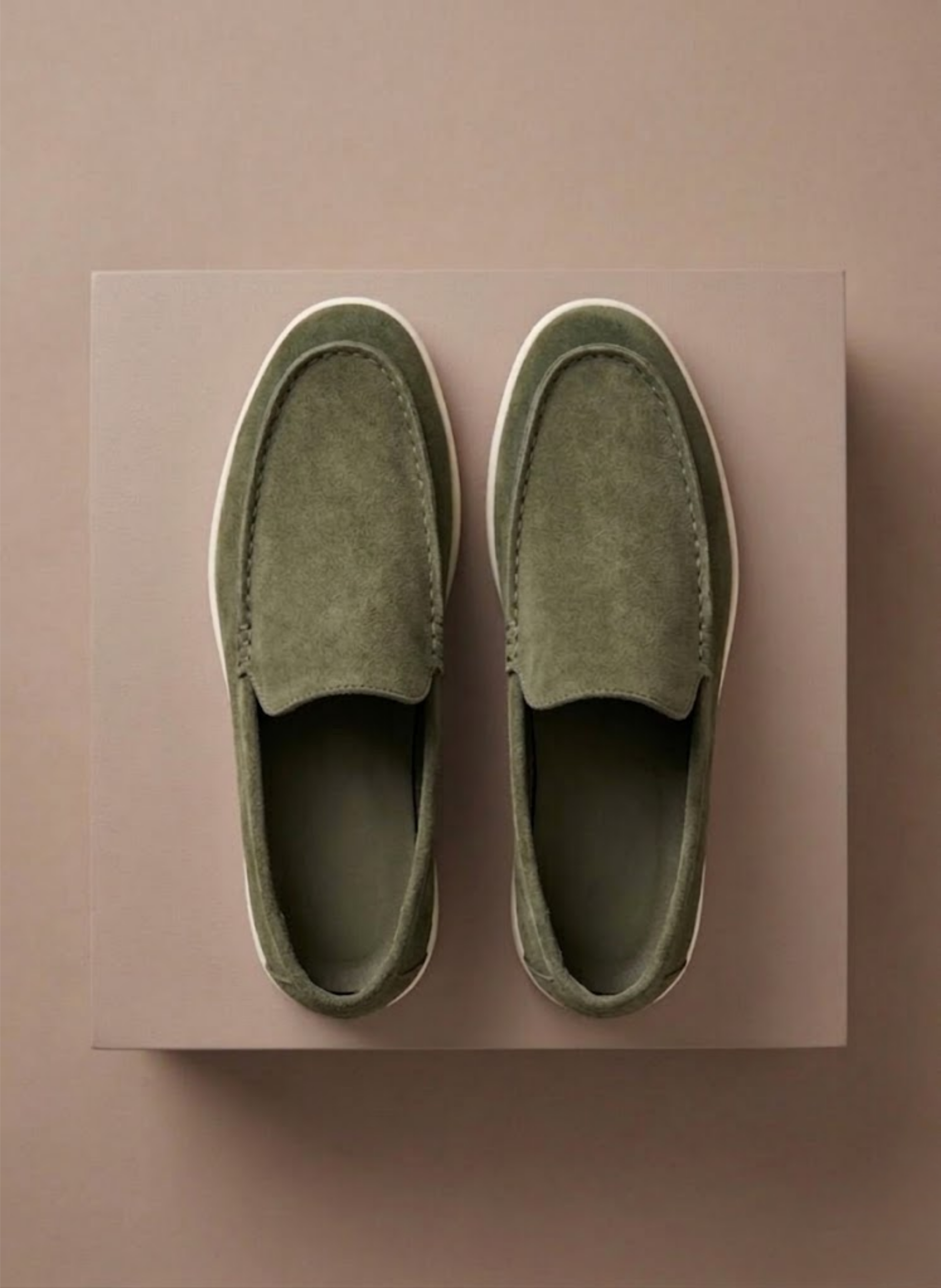 Model wearing knit slip-on loafer casual walking shoe – TARLANO