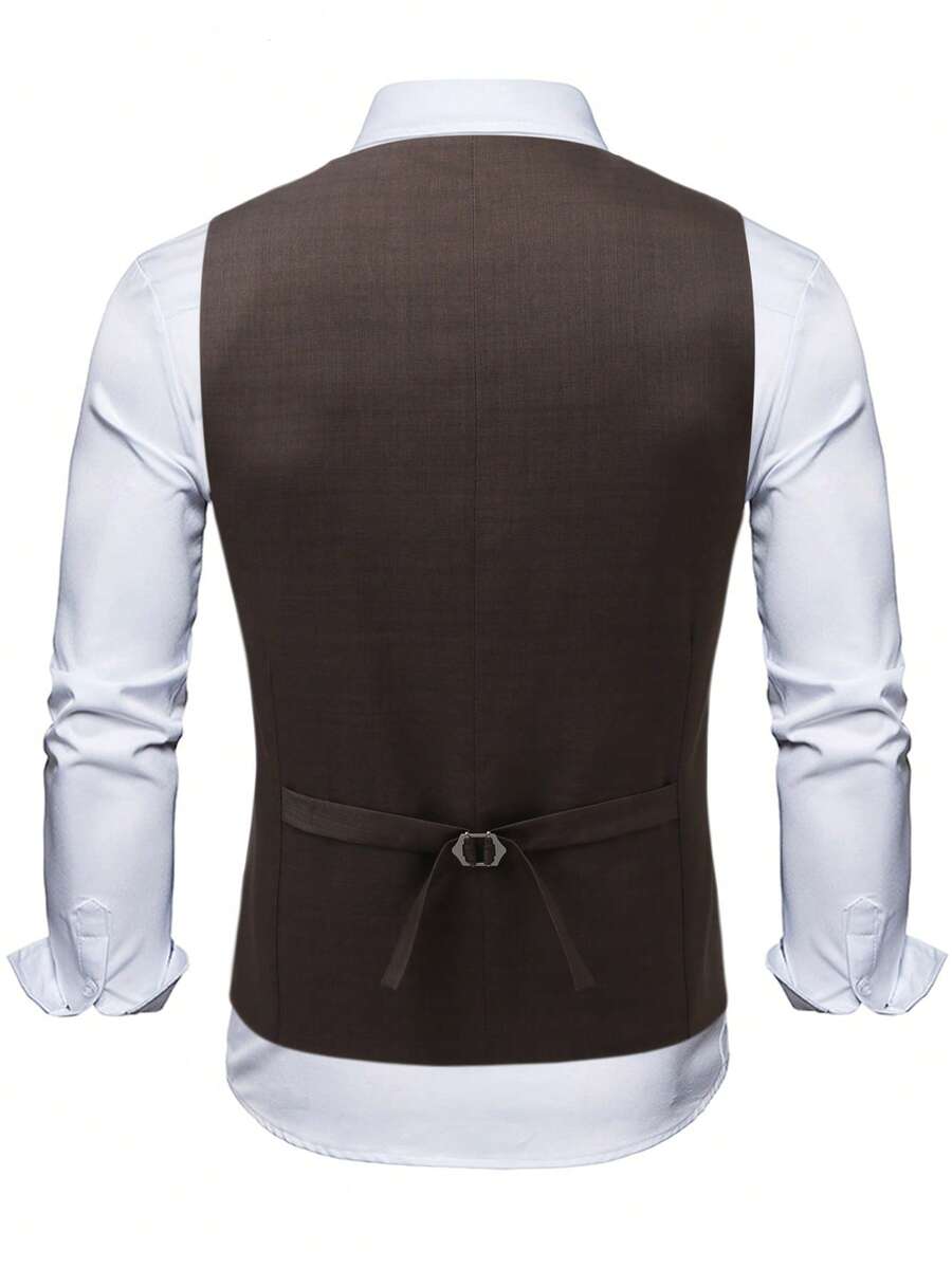 Men's Suedette Western Waistcoat Sleeveless V-Neck Vest – Ranvo