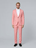2-piece slim fit peaked lapel suit in pink – TARLANO