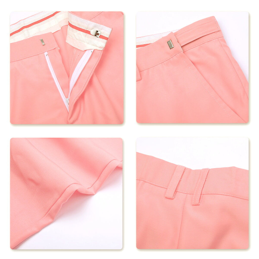 Mens Suit 2-Piece Slim Fit Peaked Lapel Pink – Garnel