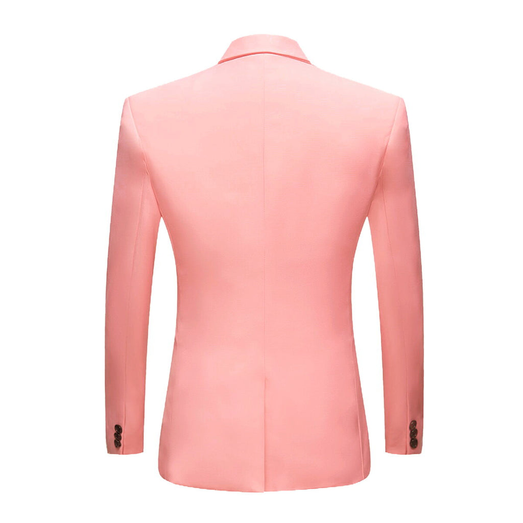 Mens Suit 2-Piece Slim Fit Peaked Lapel Pink – Garnel