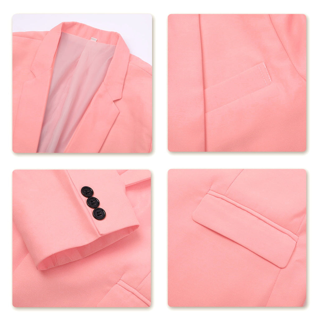 Mens Suit 2-Piece Slim Fit Peaked Lapel Pink – Garnel