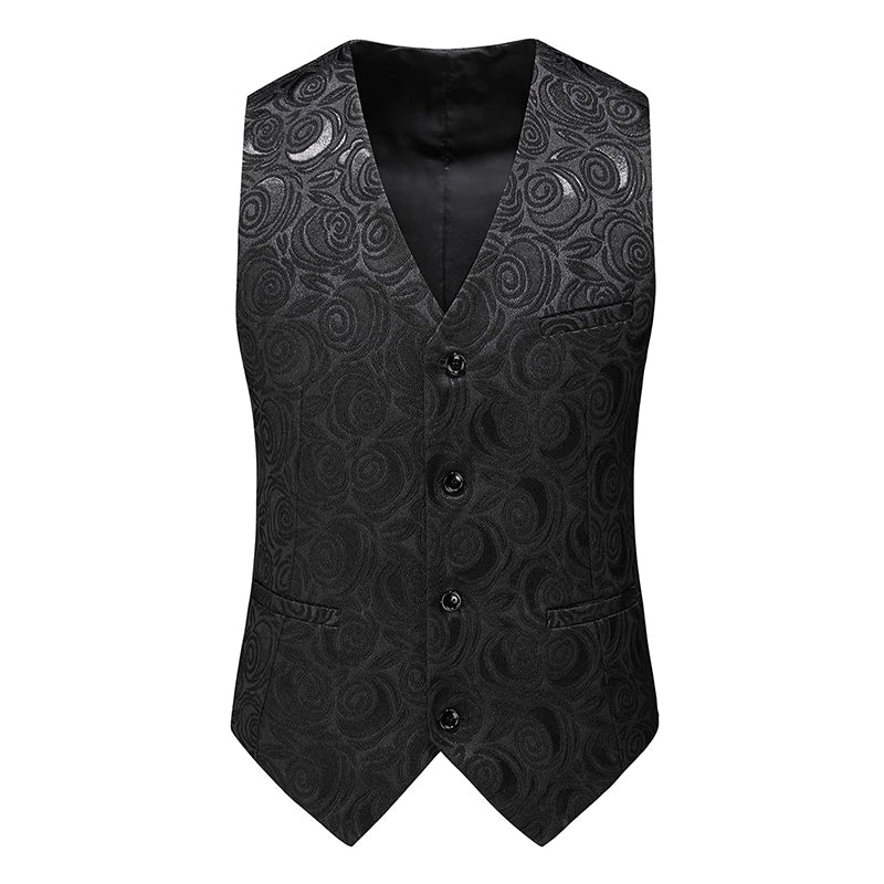 Mens Suit 3-Piece Rhinestone Shawl Lapel Tuxedo Black – Halco